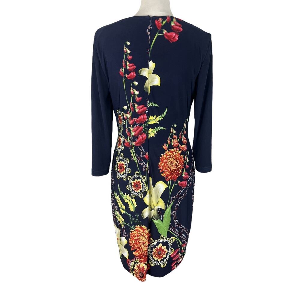 Joseph Ribkoff Garden Floral Sheath Dress Professional Business Workwear Size 12 - Picture 4 of 8